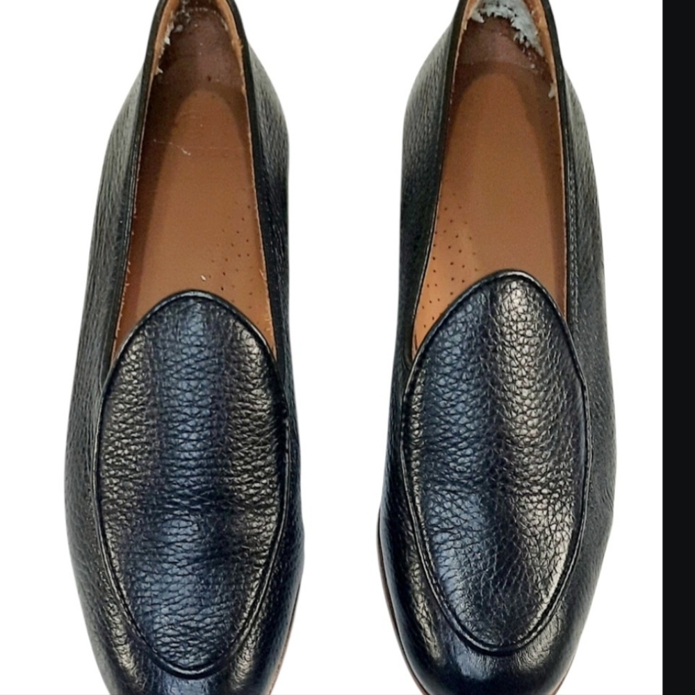 Bomberos LA REINA Black Pebbled Leather Loafers. Made In Spain Womens Size 8 - Picture 5 of 6